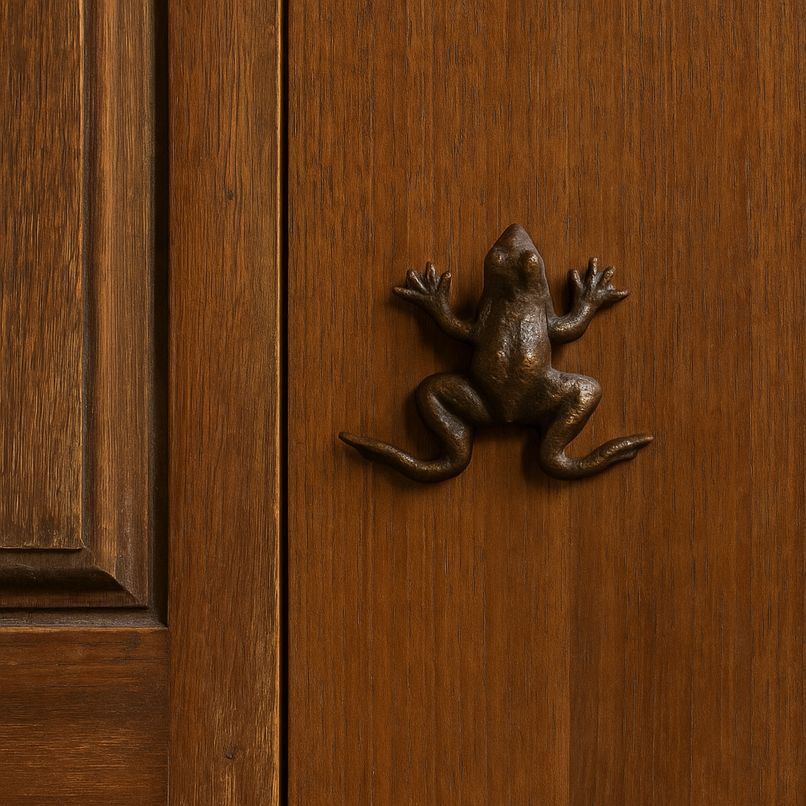 Fauna brass large toad knob