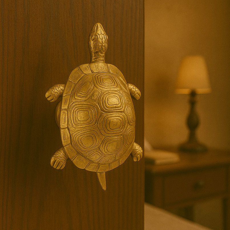 Fauna brass large turtle knob