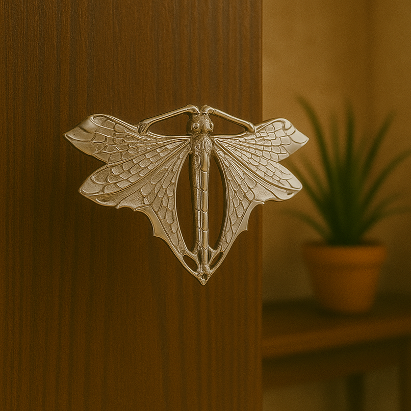 Fauna Brass large dragonfly knob