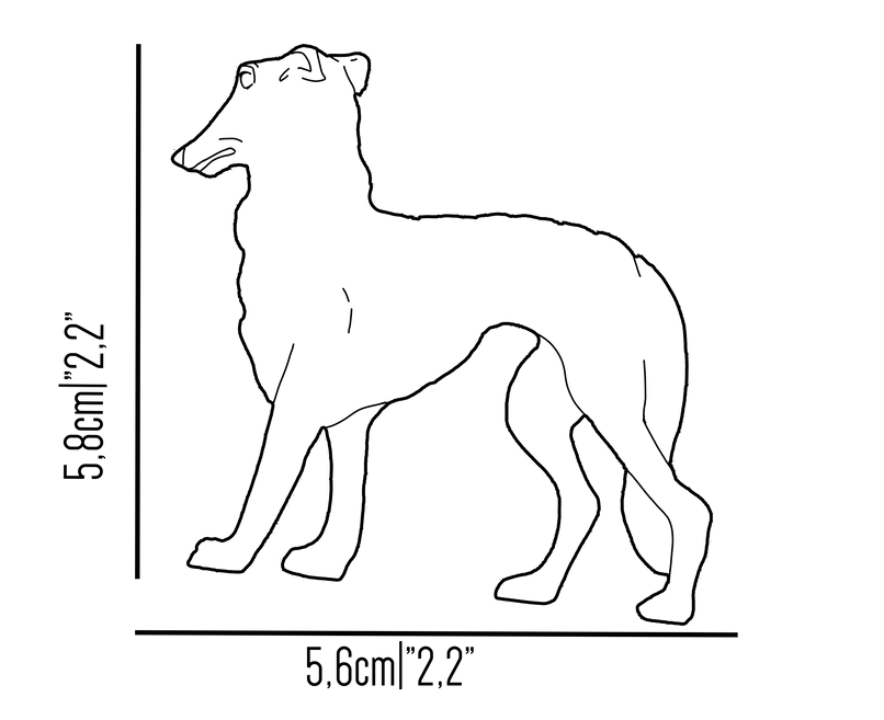 Borzoi brass knob
