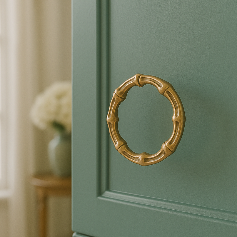 Bamboo Bangalore Brass Knob