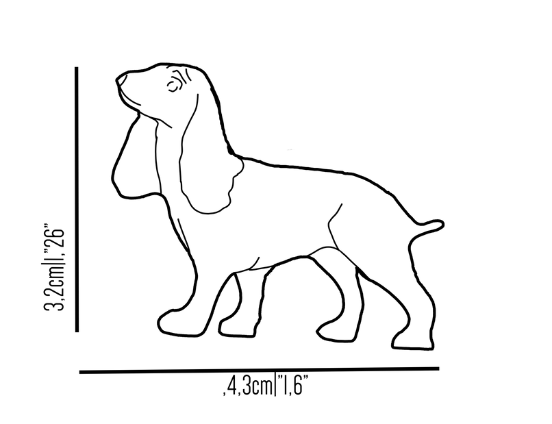 Cocker spaniel brass knob
