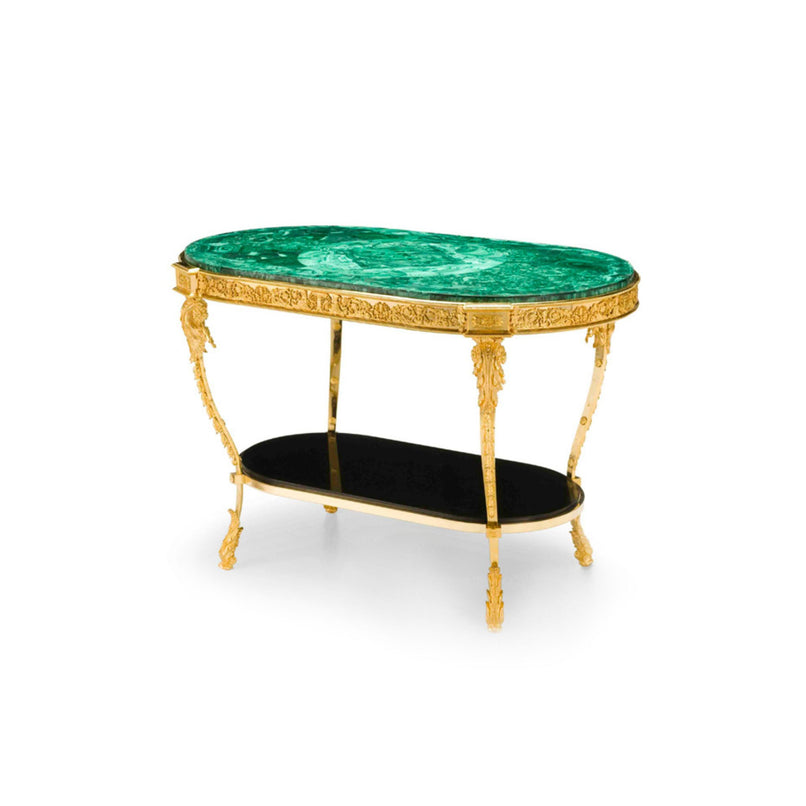 Palmira Akantus oval table with bronze castings