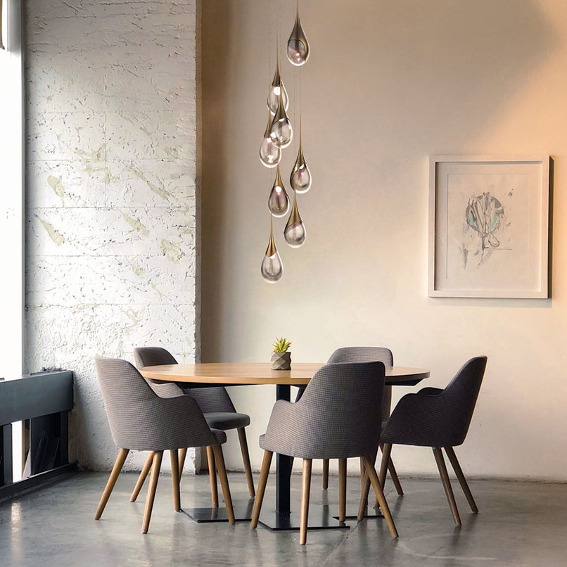 Perpetua brass chandelier