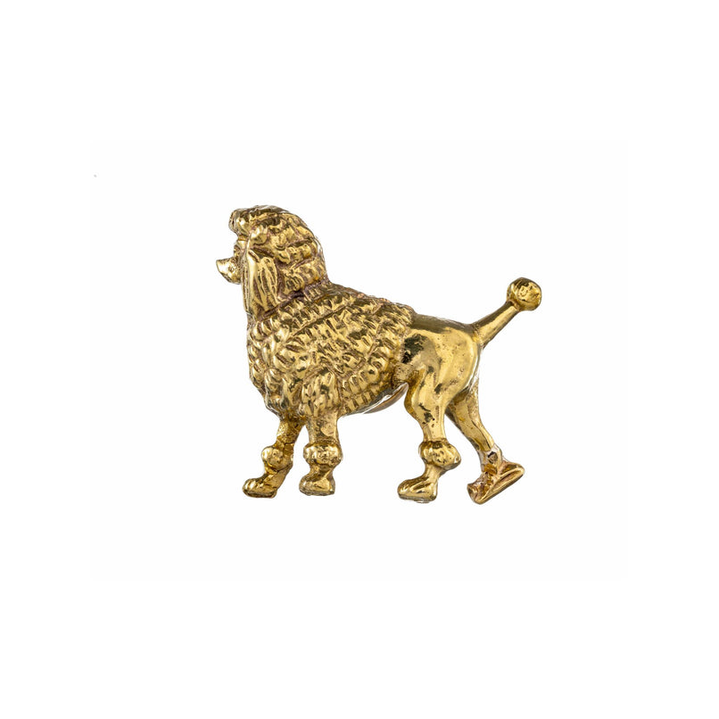 Poodle brass knob
