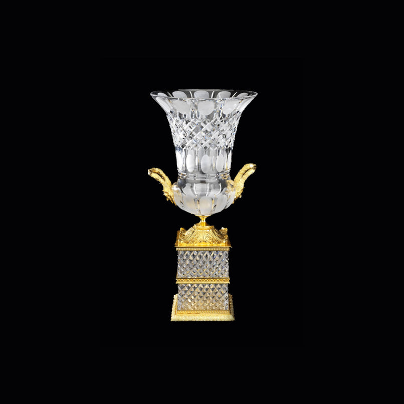 Reggia handgrinded Medici vase with casting bronze