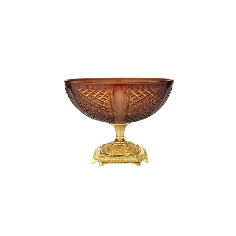 Reggia handgrinded amber round cup