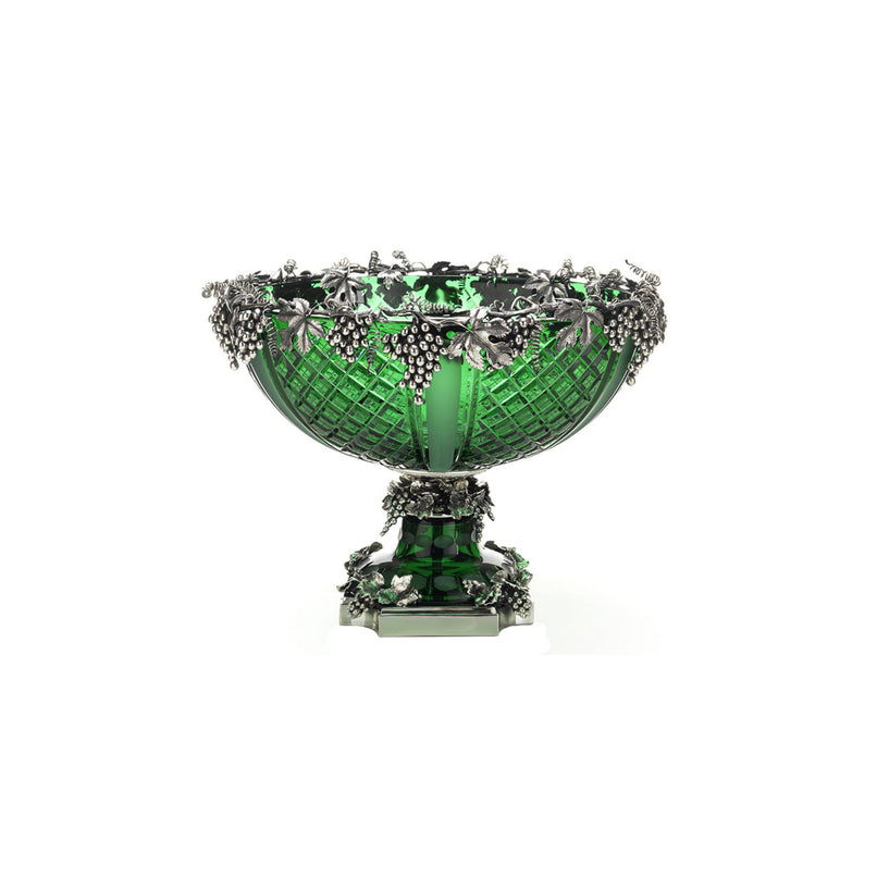 Reggia handgrinded green crystal round cup