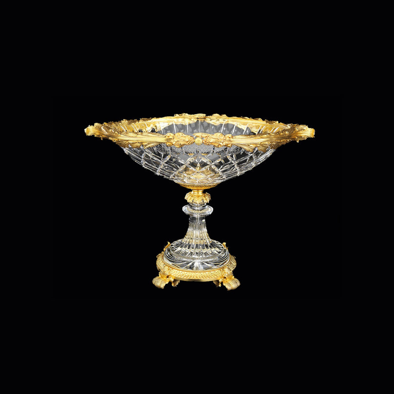 Reggia crystal and bronze oval cup