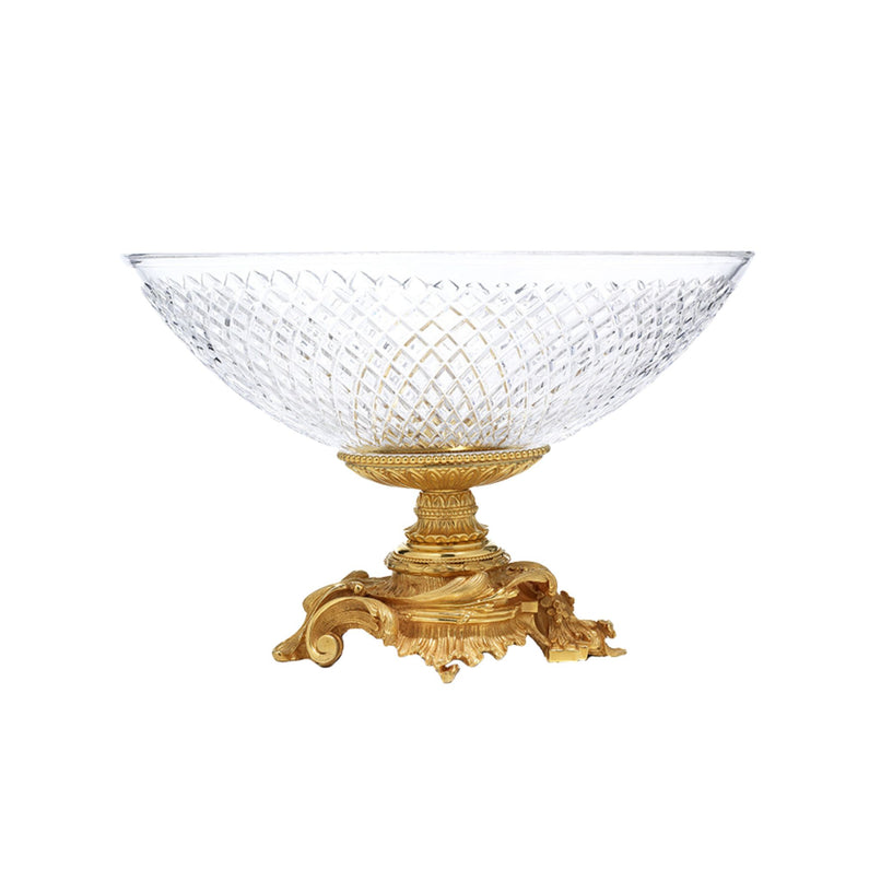 Reggia handgrinded clear crystal oval cup