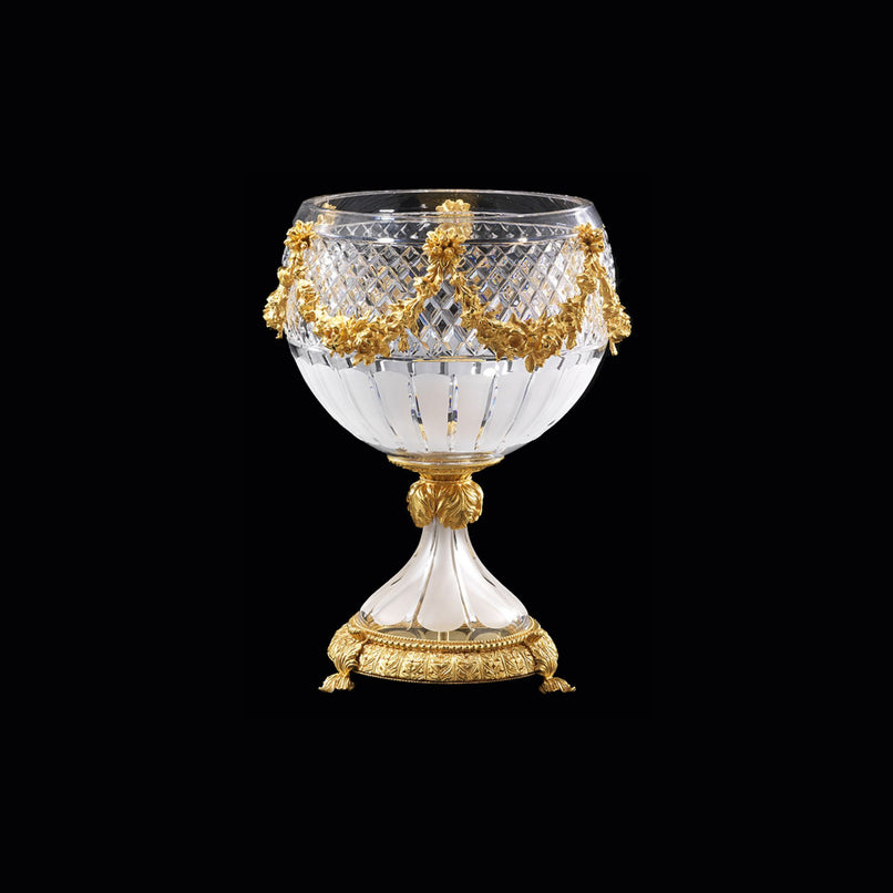 Reggia handgrined round cup with oval base