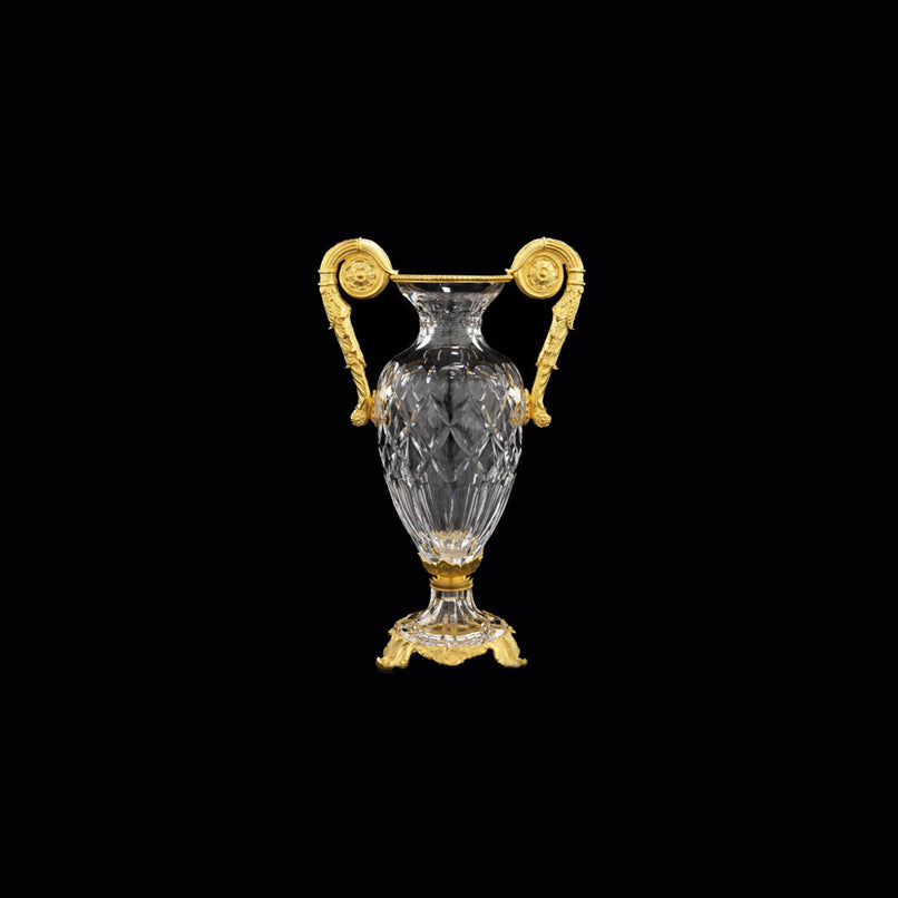 Reggia luxury handgrinded clear crystal anphora