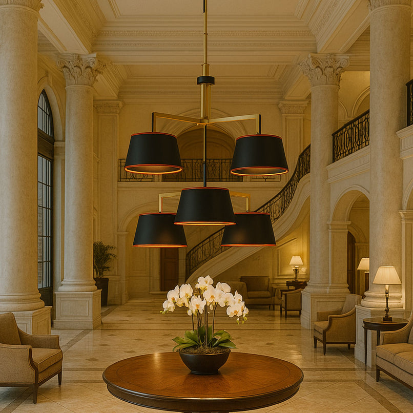Sottovoce chandelier with vertical composition