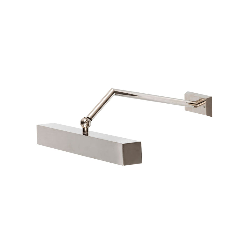 Studio brass picture light with square tube  and bulb