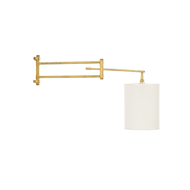 Urban brass wall light with double jointed arm