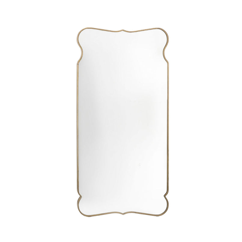 Urban rectangular brass mirror