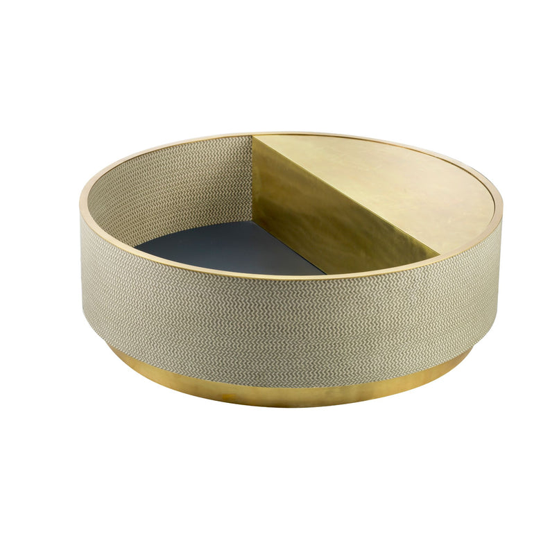 Urban round table with brass structure