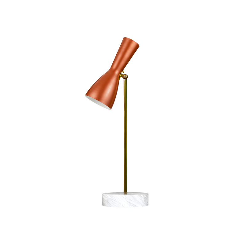 Wormhole orange brass table lamp