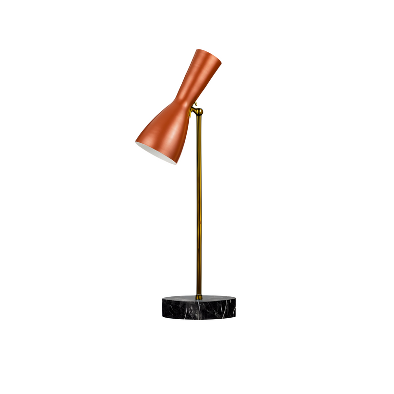 Wormhole orange brass table lamp