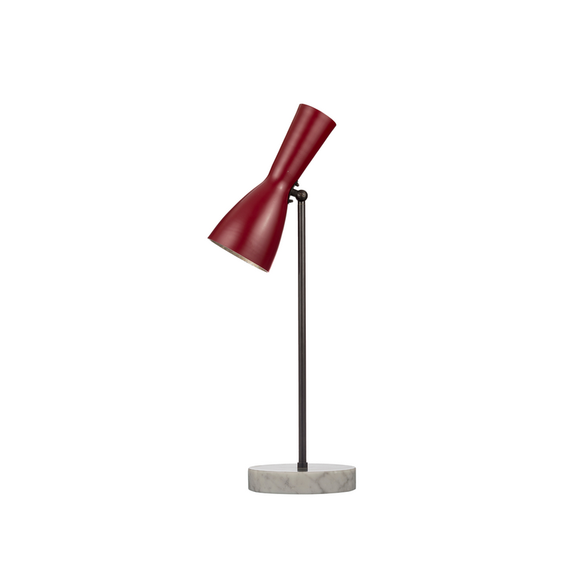 Wormhole wine red brass table lamp
