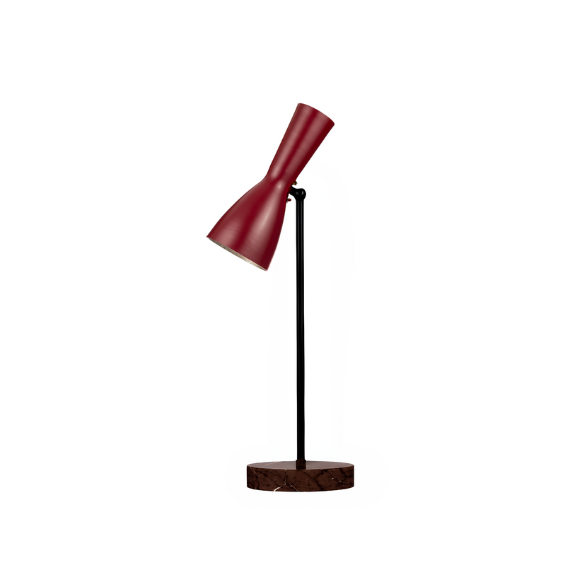Wormhole wine red brass table lamp