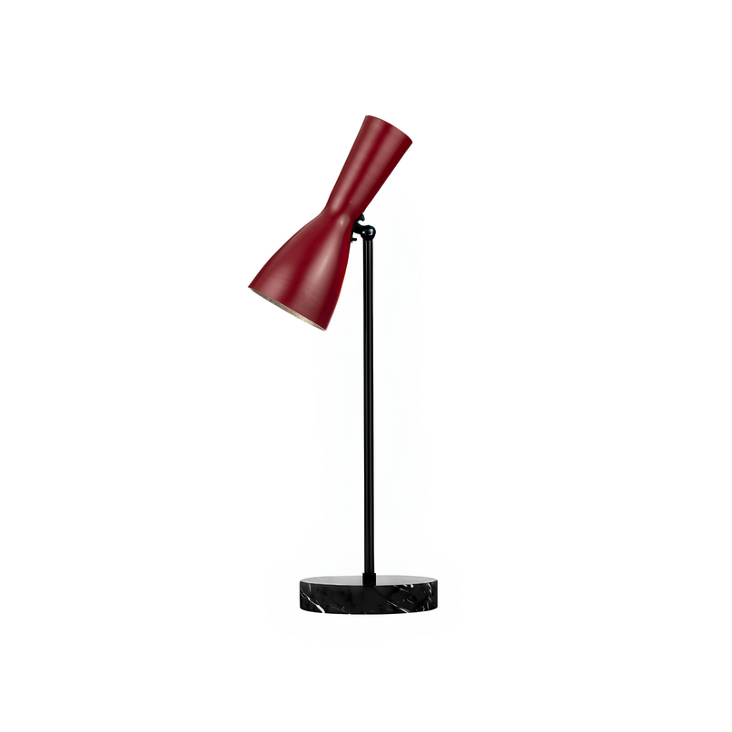 Wormhole wine red brass table lamp
