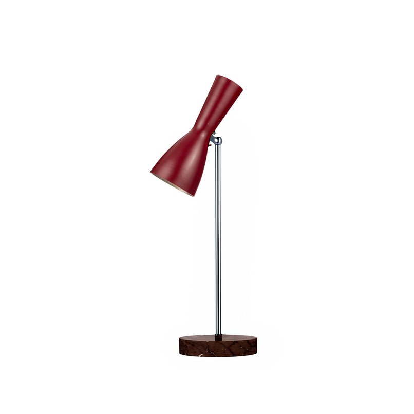 Wormhole wine red brass table lamp