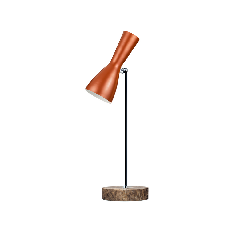 Wormhole orange brass table lamp
