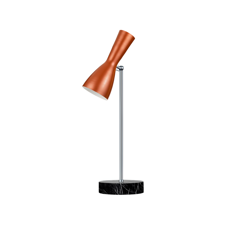 Wormhole orange brass table lamp