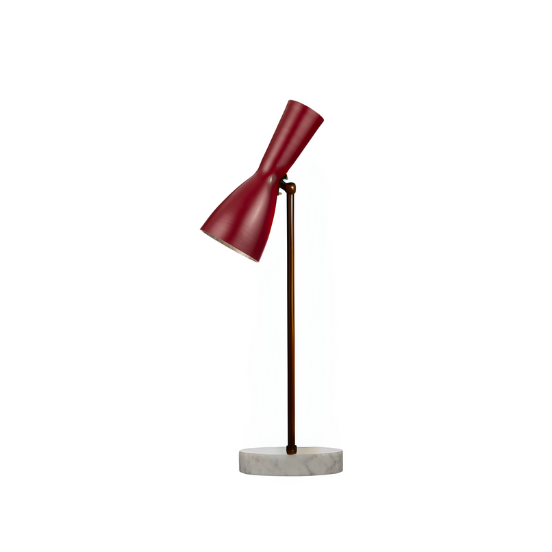 Wormhole wine red brass table lamp