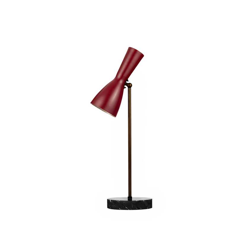 Wormhole wine red brass table lamp