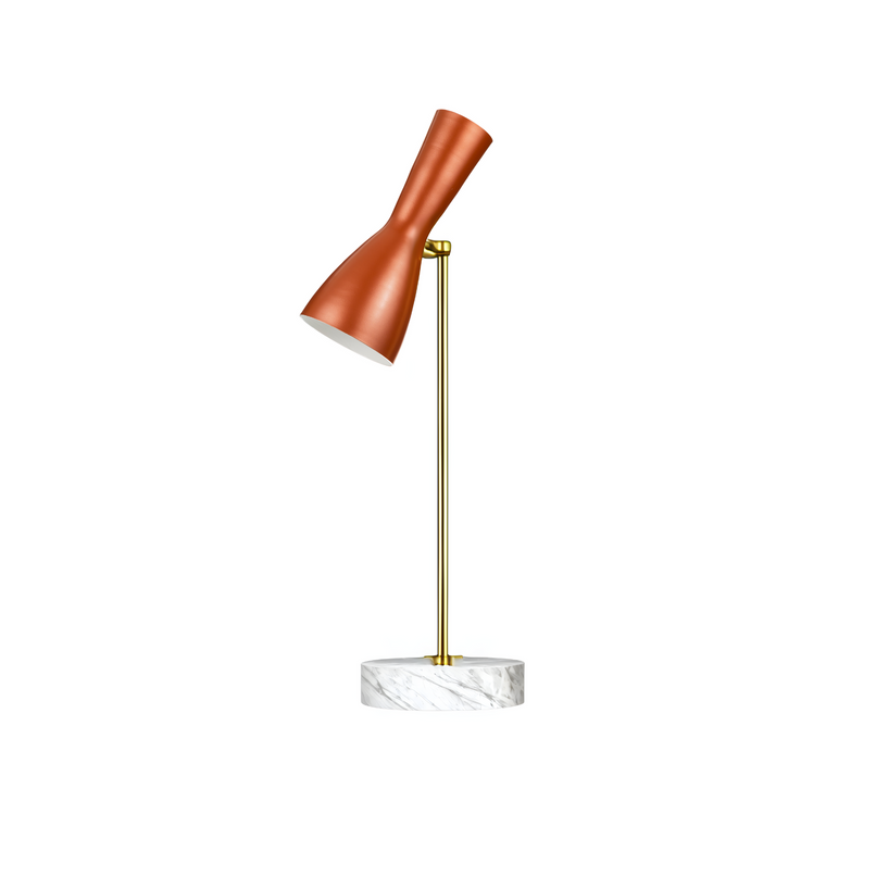 Wormhole orange brass table lamp