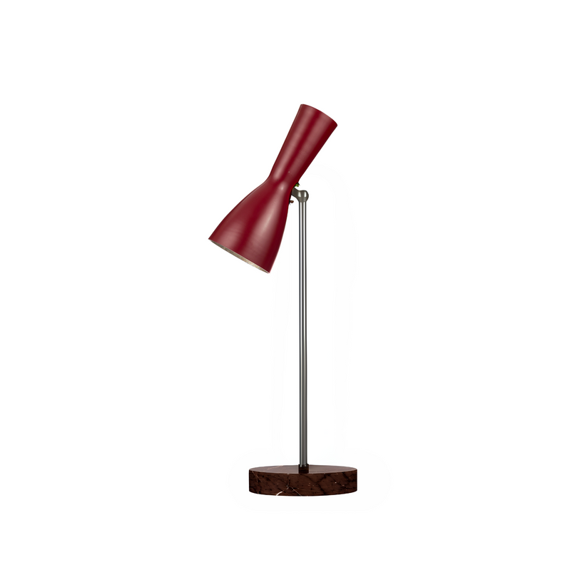 Wormhole wine red brass table lamp