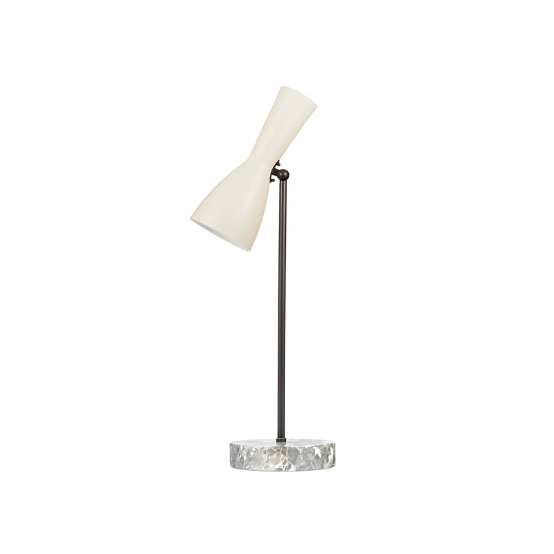 Wormhole cream brass table lamp