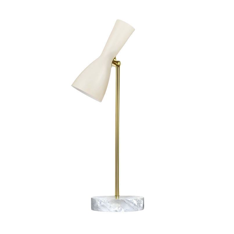 Wormhole cream brass table lamp