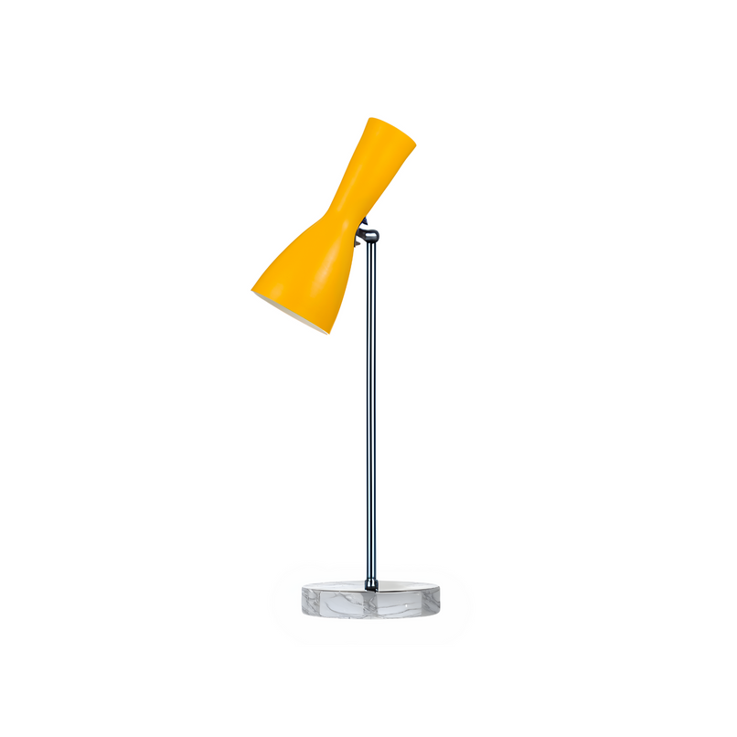 Wormhole signal yellow brass table lamp