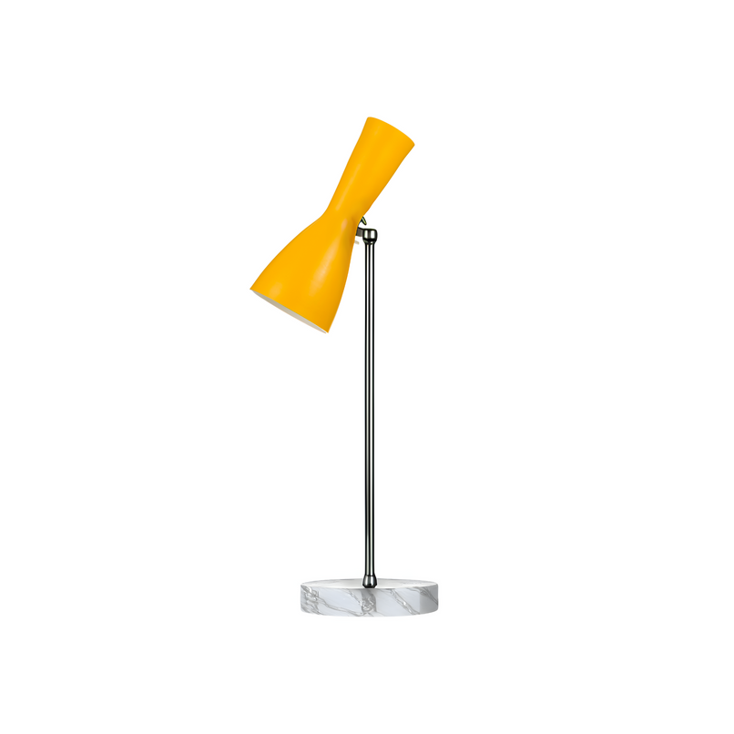 Wormhole signal yellow brass table lamp