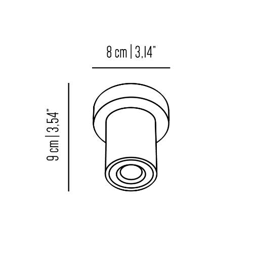 Urban brass cylindrical spot light