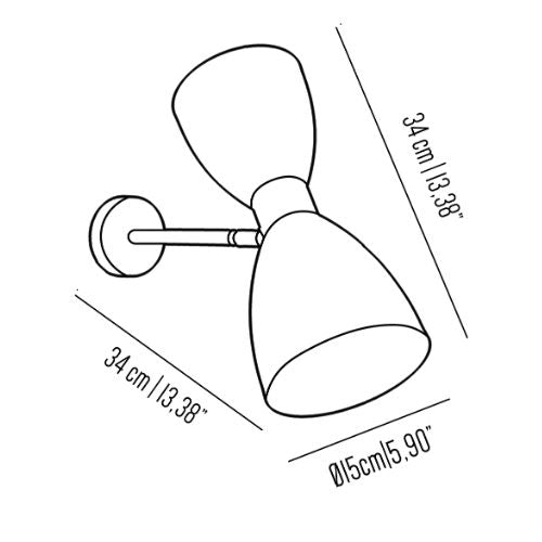 Urban Mocha mousse double cone wall light