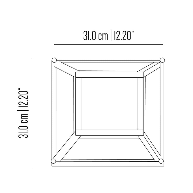 Geometria brass square ceiling light