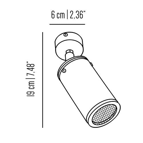 Urban brass ribbed cylindrical spot light
