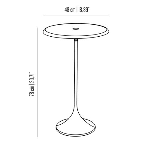 Novecento brass round side table