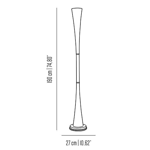 I-conic brass stand floor lamp
