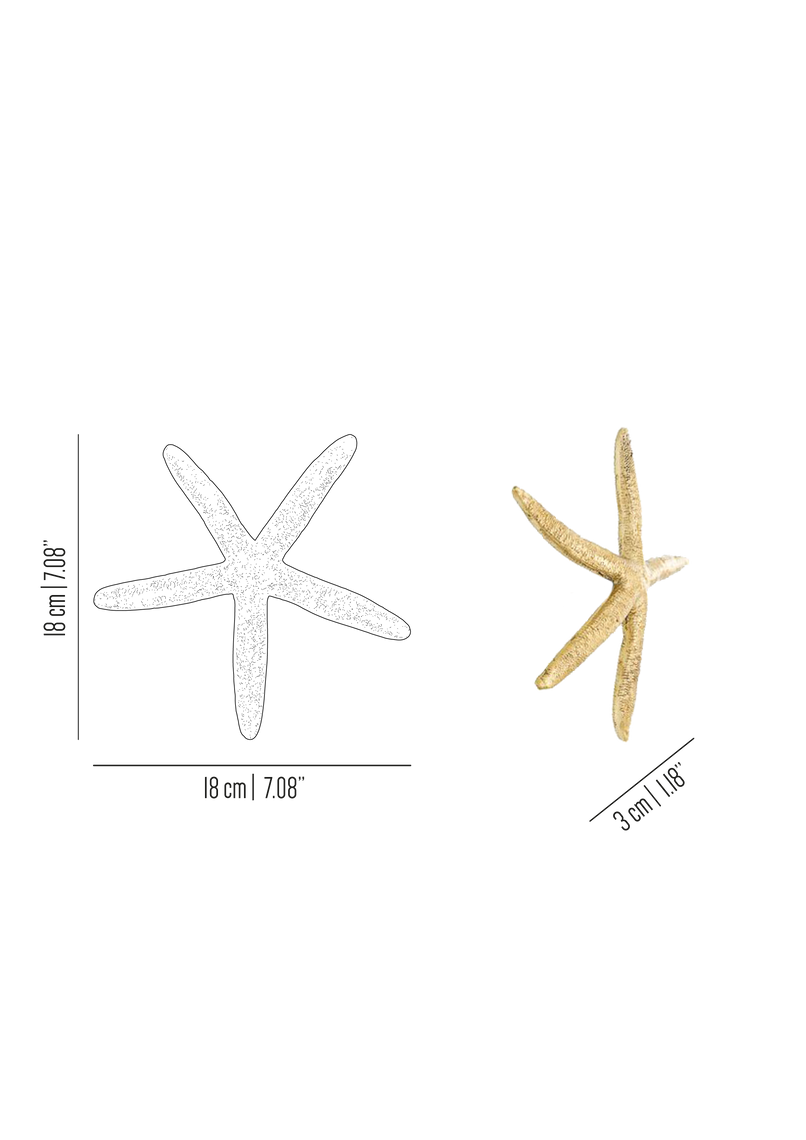 Oceano Stromboli medium brass starfish knob