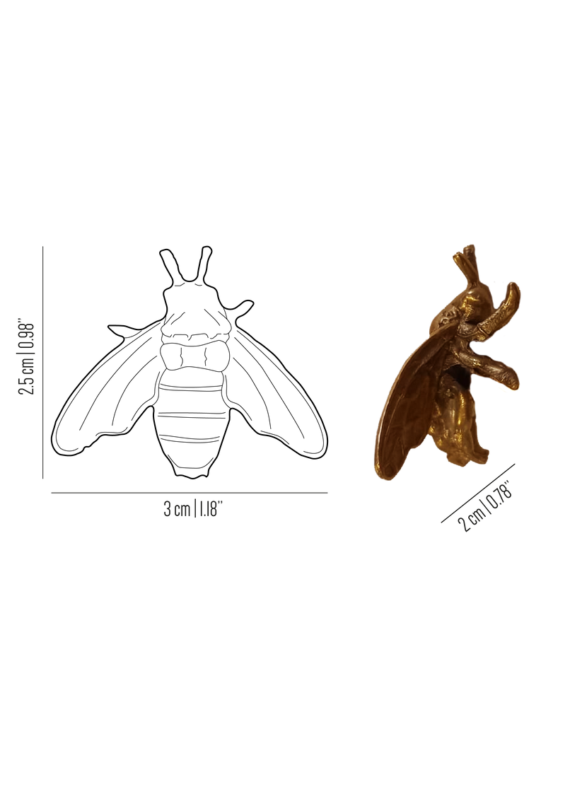 Fauna brass bee knob