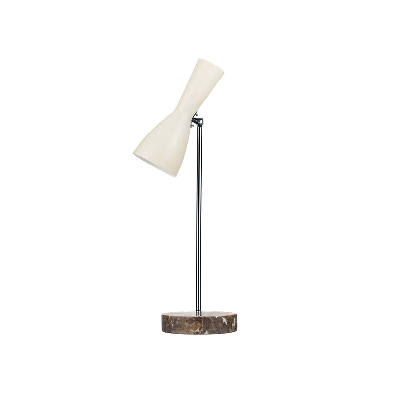 Wormhole cream brass table lamp