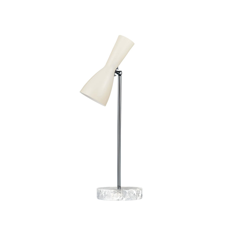 Wormhole cream brass table lamp