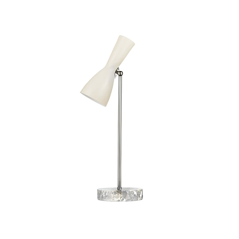 Wormhole cream brass table lamp