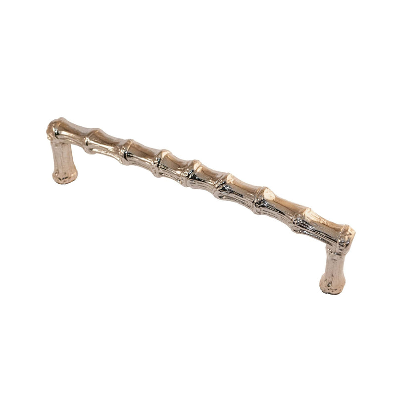 Bamboo brass knots large chrome knob - ilbronzetto