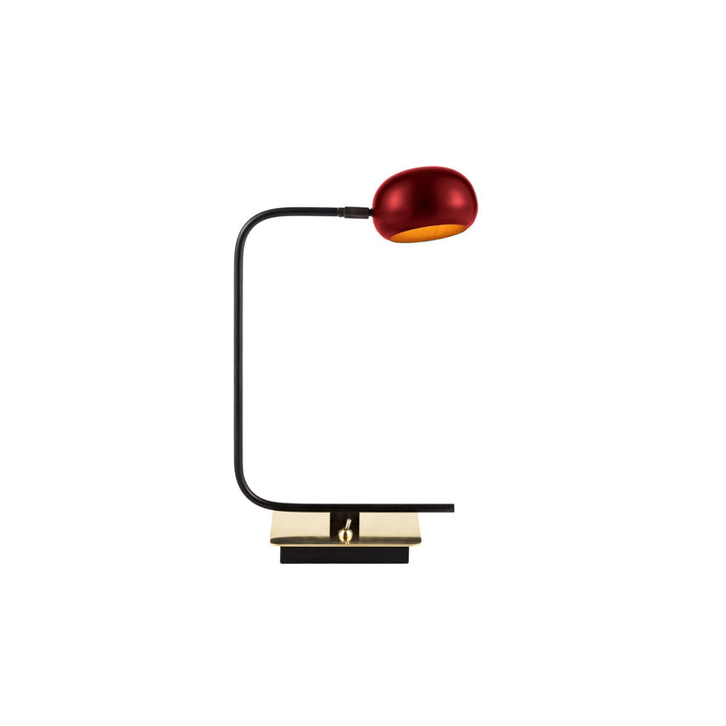 Blossom tulip wine red table lamp - ilbronzetto